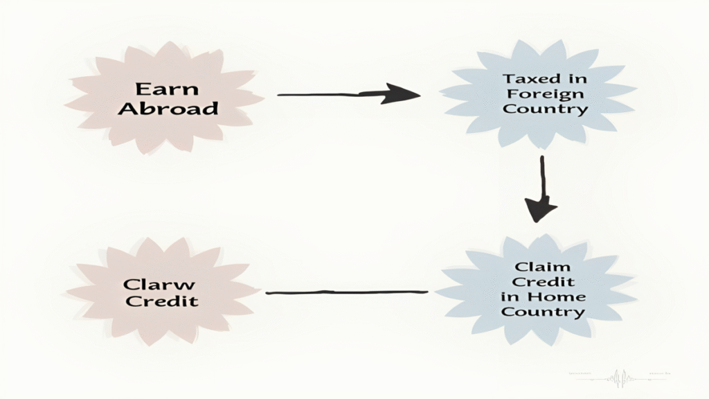 Tax Credit Method Flowchart "Tax credit method explained with flowchart"