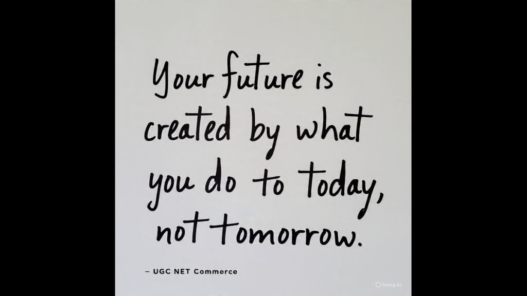 UGC NET 2025 Motivation Quote for Commerce Aspirants Handwritten quote about UGC NET motivation
