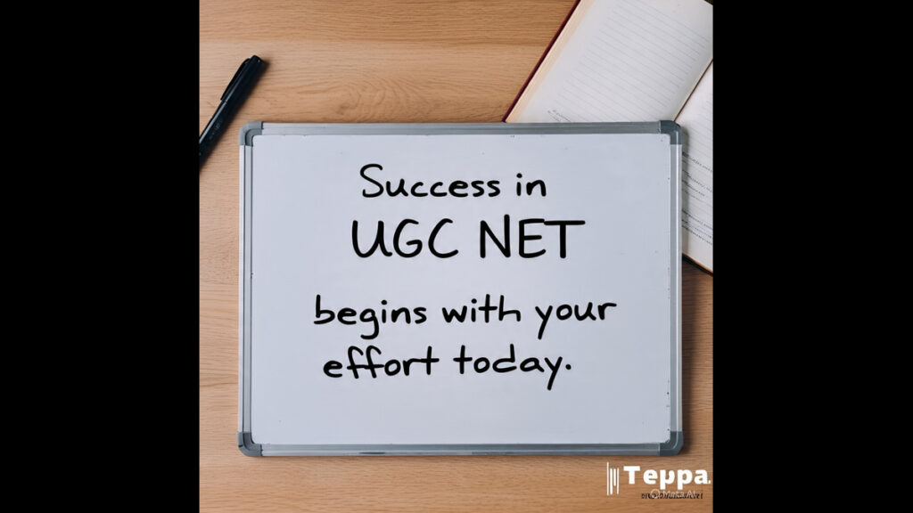 handwritten quote image -Success in UGC NET  begins with your effort today.”