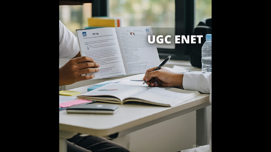 UGC NET Mock Test Practice While Studying PG A student solving UGC NET mock tests using MCQ booklet