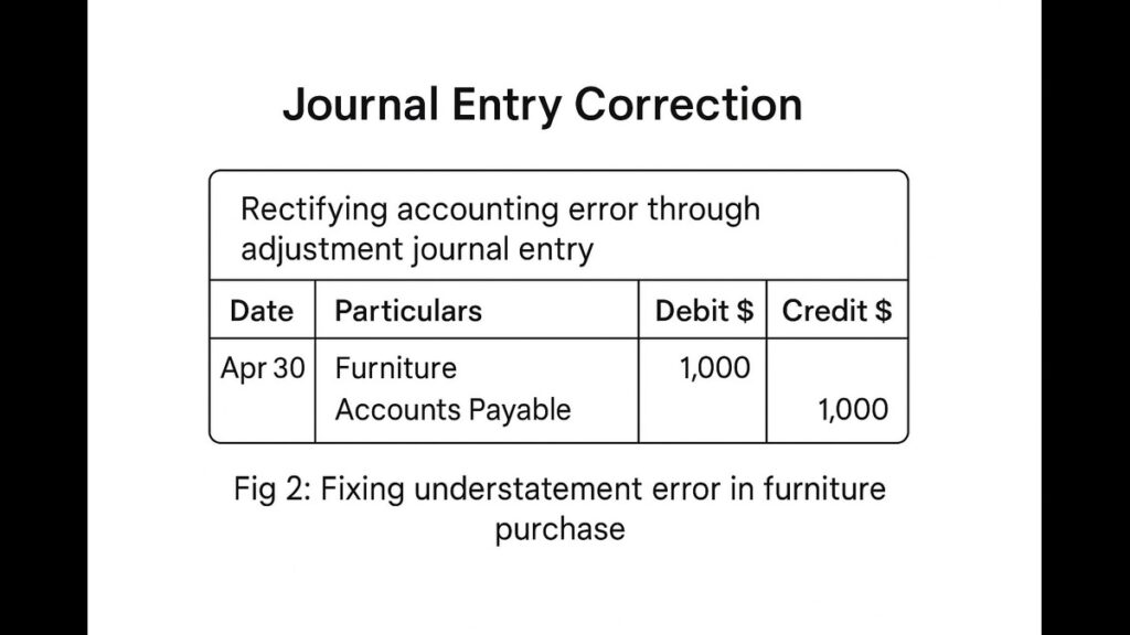 Journal Entry Correction "Rectifying accounting error through adjustment journal entry"