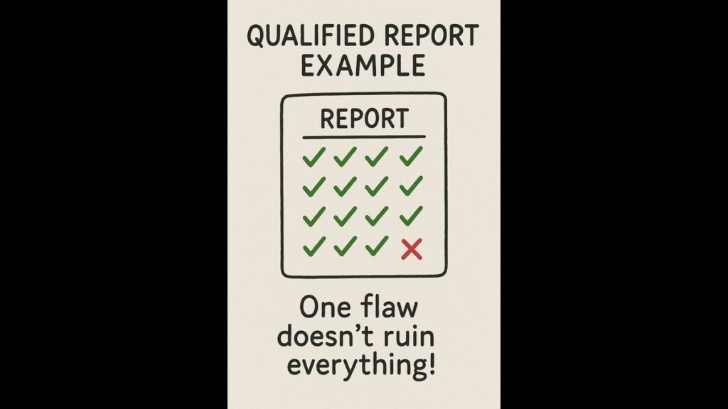 "Qualified Report Example" Qualified audit report