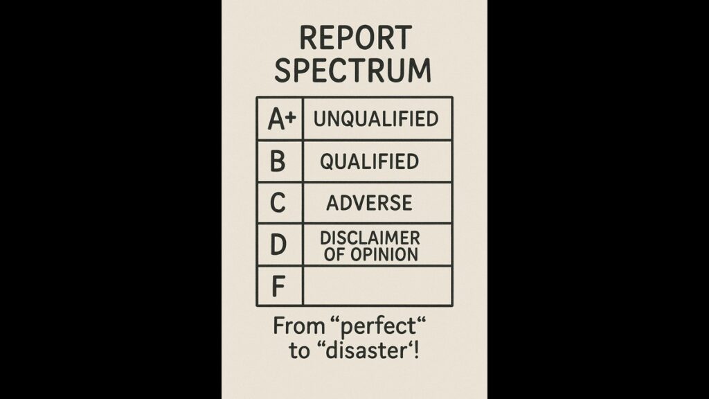"Report Spectrum" Audit report types comparison