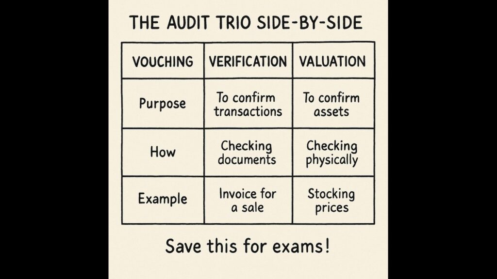  Vouching vs verification vs valuation differences